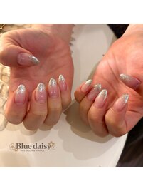 冬ネイル**ラメグラデーション