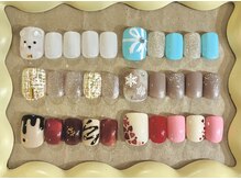 1313の雰囲気（フット定額コース￥5000、全6種、毎月デザイン更新、お色変更可）