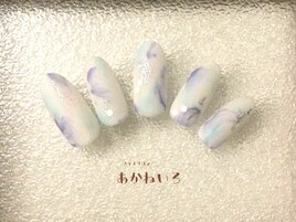 夏色　ニュアンスマットネイル