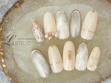 ルーモス 桜川店(Lumos)//パールネイル/ホワイト