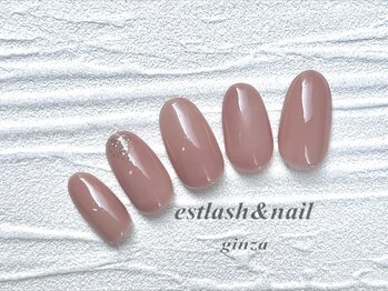 エストラッシュアンドネイル 銀座店(est lash&nail)/ワンカラー1本アート
