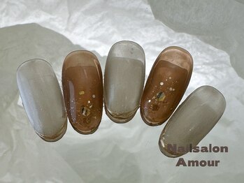アムールユシマテン 上野湯島店(Amour)/キラキラ秋のネイルコース¥7980
