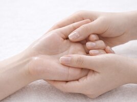 ジェルのお仕上げもマッサージ付