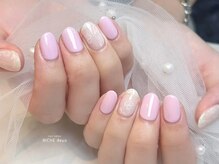 リッシュ ドゥ(RICHE deux)/青みピンク×レース