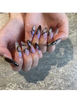 ラウンジ 町田店(RounGe)/【ジェル】オーロラ×ニュアンス