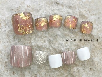 マリーネイルズ 青山店(MARIE NAILS)の写真/★初回オフ無料！FOOT定額上¥8800/下¥7700コース♪ご予算に応じて流行を取り入れた600以上のアートをご用意