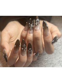 黒グラデーション×クロムパーツ