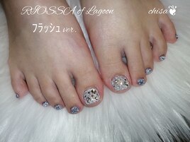 シルバーラメｘフラッシュフット