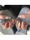 可愛い詰め込みネイル