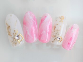 ネイルサロン あかねいろ/夏色 天然石アート