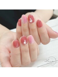 血色ピンクネイル