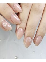 リィ ネイル(rii nail)/ワンカラー×リボン♪