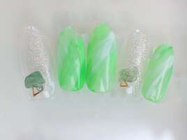 夏色　天然石アート