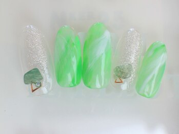 ネイルサロン あかねいろ/夏色 天然石アート