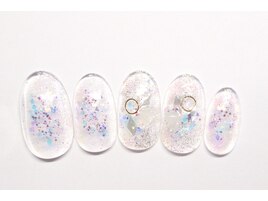 持ち込みアート/クリアネイル