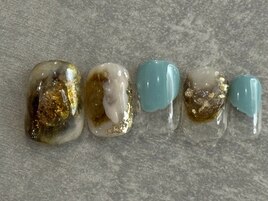 奥行きネイル　インクアート