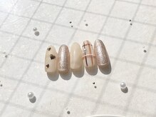 プティ アイビューティ 京橋店(peTiT eyebeauty)/チェックネイル　シンプル