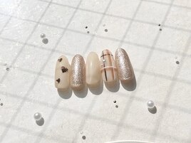 チェックネイル　シンプル