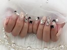 フレンチ×チェックネイル