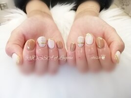 シルバーラメｘリングネイル