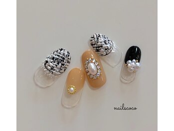 ネイルズ ココ(nails COCO)/ツイードネイル