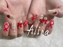 エリナネイルサロン池袋(Alina Nail Salon)/リボンネイル