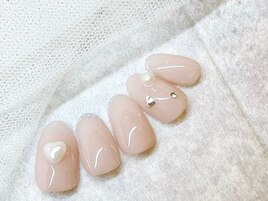 細フレンチネイル/ピンクネイル
