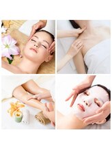 小顔フェイシャル☆頭からデコルテまでしっかりマッサージ♪癒されながら効果を実感★