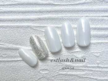 エストラッシュアンドネイル 銀座店(est lash&nail)/ワンカラー1本アート