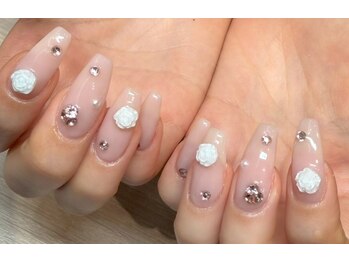 ワンカラー×バラ×Vカット