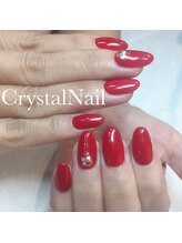 クリスタルネイル ボンベルタ橘店(CRYSTAL NAIL)/赤ネイル