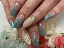 ダブルネイル(Double Nail)/【なだ】夏限定！人魚の鱗ネイル