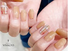 ワールド ビューティ ヴィヴァルト 宝塚店(WORLD BEAUTY VIVALTO)/チェックネイル/朝ネイル