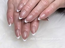 アリーネイル 南草津店(Ally nail)/パキッと王道フレンチネイル