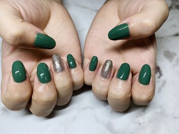 フーフロー(Fooflow)/グリーン×シルバーラメ