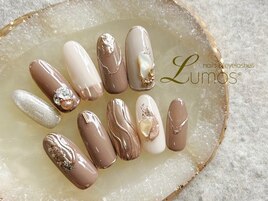 /ブラウンネイル/ミラーネイル