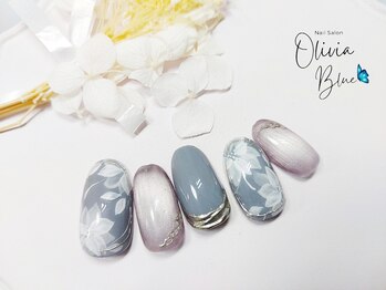 オリビアブルー(Olivia Blue)/Flowerデザインアート