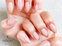 ワールド ビューティ ヴィヴァルト 宝塚店(WORLD BEAUTY VIVALTO)/ガラスフレンチ/シンプルネイル