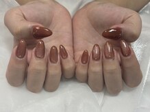 プティ アイビューティ 京橋店(peTiT eyebeauty)/マグネットネイル　テラコッタ　