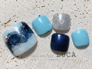 ネイルアトリエルカ(nail atelier LUCA)/W-135 シェラックネイビーネイル