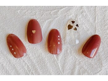 ネイルサロン エムズ(Nail Salon M's)/ハートホロのガーリーネイル