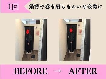 やさしい整体院 福山駅前店/猫背や巻き肩もきれいな姿勢に