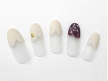 ネイルサロンセレーネ(Selene)/ランダムハートフレンチ