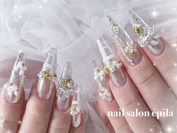 エピラ(epila)/白×チェック