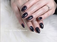 アリーネイル 南草津店(Ally nail)/ダークカラーハート埋め込み