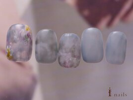 モネ風紫陽花カラーネイル