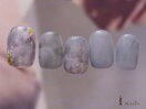 モネ風紫陽花カラーネイル