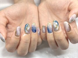 ニュアンス夜空ネイル