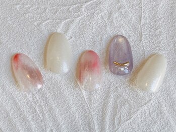 ネイルサロン エムズ(Nail Salon M's)/涼し気タイダイネイル