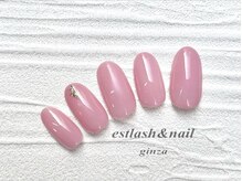 エストラッシュアンドネイル 銀座店(est lash&nail)/ワンカラー1本アート